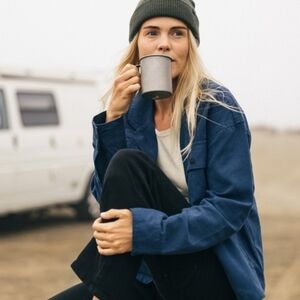 Roark Passport Jacket Deep Blue Travel Work School Relaxed Fit Size Large